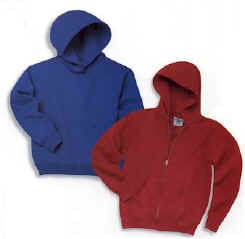 Hooded sweatshirts - royal blue and maroon